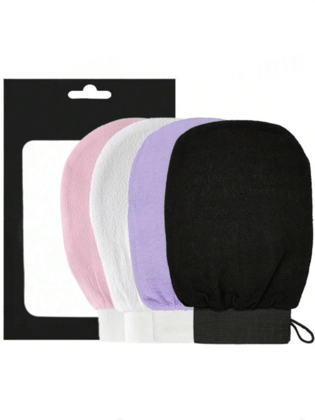 1pc/2pcs/4pcs Deep Exfoliating Gloves, 100% Viscose Fiber Scrub Bath Cleaning Gloves For Skin Cleansing, Dead Skin And Dirt Removal (Random Packaging) - Multicolor - View 1