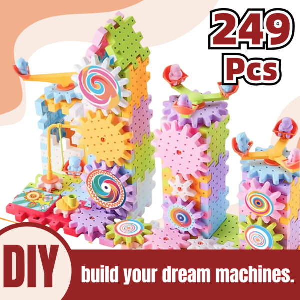 249 Pcs Building Blocks DIY Electric Gear Assembly Blocks – A Fun And Educational Toy For Children, Perfect As Christmas Or Holiday Gifts, Or For Use At Parties. Ideal For Boys And Girls To Develop Their Hands-On Skills And Engineering Abilities. These Gear-Building Blocks Are Also Useful For STEM Learning And Creative Construction Projects, Making Them Excellent Gifts For Christmas Or Halloween.
