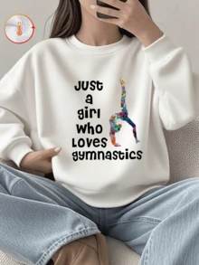 Bluza z długim rękawem i okrągłym dekoltem, z nadrukiem ulubionej kreskówkowej postaci dziewcząt, w jaskrawym kolorze, z miękkiego materiału, ciepła, na jesień i zimę, wygodna, stylowa i modna, swobodna odzież domowa, wygodna bluza z kapturem, modna alternatywa, must-have. - Biały - Zobacz 2