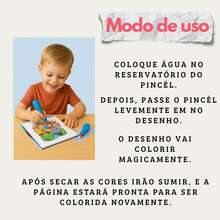Livro De Coloriri Surpresas com Água Aquabook Todo Livro Divertido e Educativo Ideal para Crianças Infantil Pintura - BAILARINAS - Visão 5