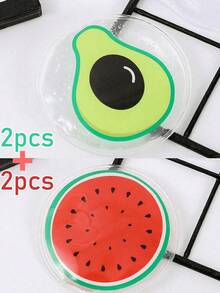 2/4 pièces/paire Masque gel pour les yeux, contre les cernes et les yeux gonflés, coussin de glace rafraîchissant réutilisable mignon, patchs pour le contour des yeux, pack de soins des yeux chaud et froid, masque anti-douleur et relaxation, utilisé pour la fatigue oculaire, lissage des rides et récupération après une chirurgie des yeux, indispensable pour les voyages