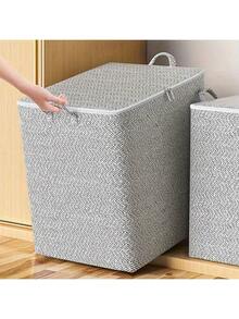 Modern Fabric Storage Boxes - Large Capacity, Durable, Waterproof, Foldable, Ideal For Clothes, Quilts, Toys, Home & Car Organization, Under-Bed Storage With Lid, Under-Bed Storage Solution Classic Style Box Durable Fabric Box, Under Bed Storage Organizer - Multicolor - View 7