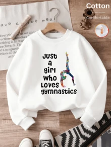 Bluza z długim rękawem i okrągłym dekoltem, z nadrukiem ulubionej kreskówkowej postaci dziewcząt, w jaskrawym kolorze, z miękkiego materiału, ciepła, na jesień i zimę, wygodna, stylowa i modna, swobodna odzież domowa, wygodna bluza z kapturem, modna alternatywa, must-have. - Biały - Zobacz 1