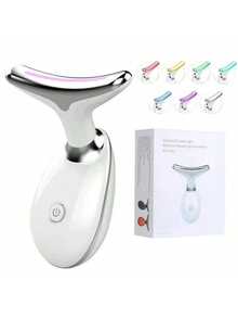 1pc LED Photon Facial Beauty Device, Skin Tightening, Double Chin Reduction, Wrinkle Removal, Face Massage Tool, Gift For Women