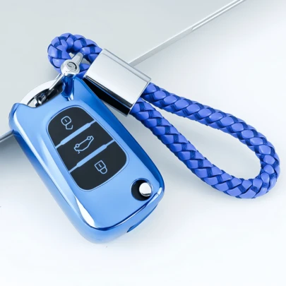 1 pièce Nouvelle étui de clé TPU souple à 3 boutons, pliable. Sac de clé de voiture pour I20, I30, IX35, I35, Accent, Kia, Picanto, Sportage, K5. Porte-clés de haute qualité convenant aux hommes et aux femmes
