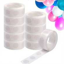 500pcs/5rolls Double-Sided Adhesive Dots, Transparent Balloon Glue Removable Glue Dots, Craft Glue Dots, Halloween & Christmas Gifts - White - View 2