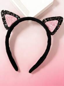 1 件洋葱粉猫耳头带，甜美可爱百搭时尚，适合日常装扮、节日、生日礼物 - 彩色 - 查看 11