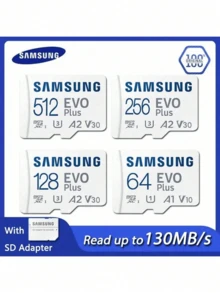 Tarjeta de memoria Samsung EVO Plus Micro SD de 512GB, 256GB, 128GB, 64GB, Clase A2 V30, Clase A1 V10 de alta velocidad UHS-I Clase 10, tarjeta TF para cámara con velocidad de hasta 160MB/s, nuevo modelo + estuche para tarjeta SD, regalo de Navidad / regalo de Año Nuevo 2026 / edición de vacaciones / edición de Navidad - 160MB/sNUEVO - Ver 14