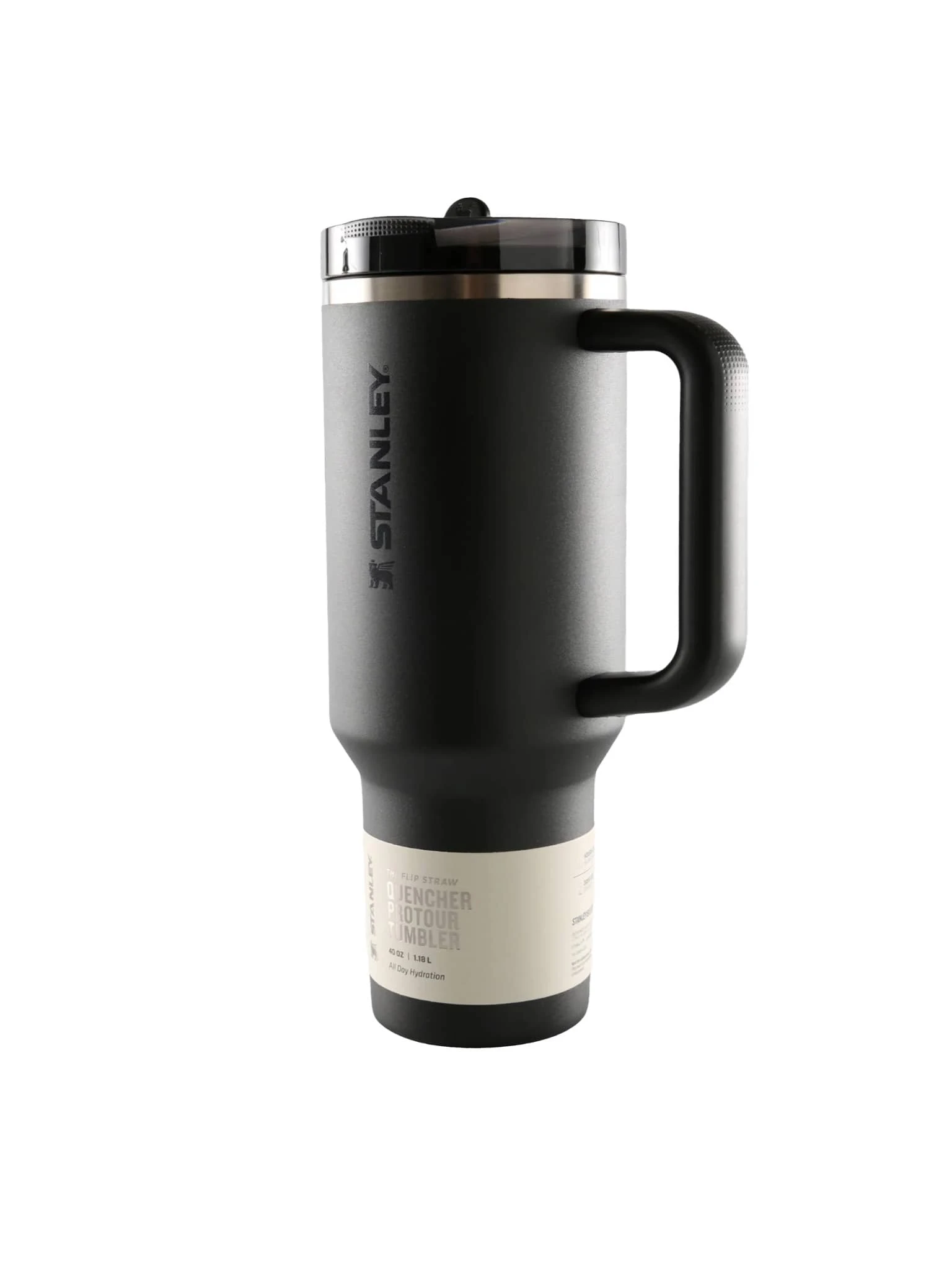 STANLEY - The ProTour Flip Straw Tumbler 40 OZ Premium Stainless Steel Insulated Mug Sippy Cup Portable Water Bottle Large-Capacity Coffee Cup Water Cup With Handle And Straw, For Travel, Home, Office, Gift, Ice Drinks And Hot Drinks 10-12486 Christmas Gift New Year Gift 10-12486-068 - 1485 黑色 VRT - 查看 1