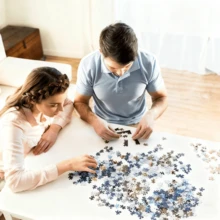 Country Village Canal Jigsaw Puzzles For Sons Daughters, Christmas Puzzle, Puzzles For Adults 1000 Pieces, Christmas Puzzle, Jigsaw Puzzles For Adults, Christmas Puzzles For Adults, Challenging Christmas Jigsaw Puzzles, Puzzles For Adults, Challenging Game Toys, Unique Challenging Puzzles, Adult Puzzle For Relaxation & Home Decor, Fun Indoor Activity, Christmas Decorations, Christmas Gifts For Grandkids Mom Dad, Christmas Decor, Christmas Gifts, Christmas Wall Decor Wall Art - 彩色 - 查看 5