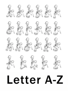 A-Z字母包挂饰，闪亮合金蝴蝶结字母钥匙扣，适用于手提包/背包，可用作包包挂饰、钱包配件，必备单品，是装饰包包、钥匙、钱包的理想之选，增添时尚个性，适合时尚爱好者、送礼者、年轻人，是日常出行的完美之选。 - 彩色 - 查看 2