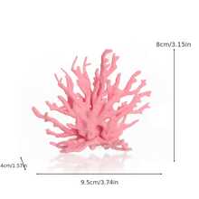 1pc Resin-Made Fish Tank Landscape Decor, Pink Simulated Soft Coral, Artificial Aquatic Grass, Fake Coral, Fish Tank Decoration For Saltwater Tank