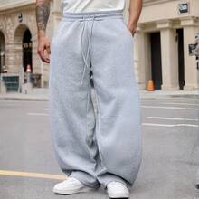 Oversized Sweatpants, Gothic Urban Street Alternative Style - 灰色 - 查看 7