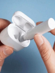 1pc Wireless Earphone Cleaning Kit For AirPods Pro - Durable Brush Pen For Computers & Phones, Effective Dust Removal Tool For Daily Use & Travel, Maintenance Essential. - White - View 10