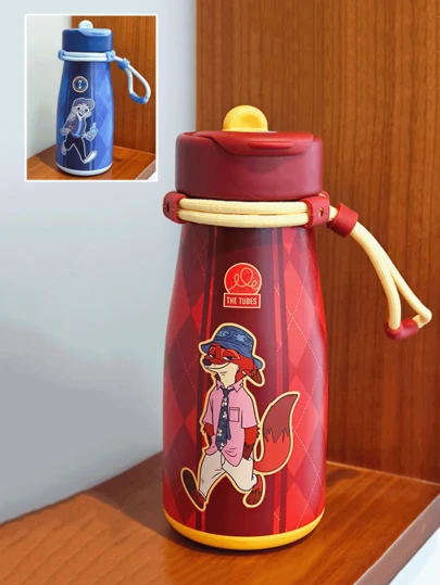 Disney 600ml Cartoon Insulated Handheld Tumbler, Coffee Cup, Travel Mug, Party Gift