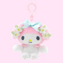 Sanrio 三丽鸥花卉系列毛绒挂件 - 美乐蒂、肉桂、布丁狗和波恰可 - 10-11厘米/3.9-4.3英寸柔软卡通包包挂件，适合背包和手提包 - 生日、情人节、复活节、万圣节、感恩节、圣诞节和新年可爱礼物 - 彩色 - 查看 9