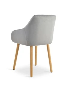 Goeurvant Modern Vertical-Stripe Upholstered Dining Chairs With Armrests And Solid Wood Legs For Dining Room, Kitchen, Living Room - Set Of 2 / Set Of 4 / Set Of 6 - Light Gray - 淺灰色 - 查看 7