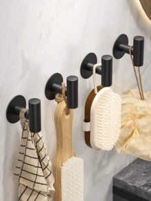 1/2/4个装免钻孔浴室挂钩，壁挂式衣帽架，门后挂钩，适用于浴巾收纳，家居整理，适用于厨房、卧室、浴室、办公室和书桌，浴室配件，圣诞节新年礼物，圣诞装饰品 - 彩色 - 查看 13