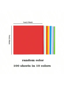 100pcs Premium Handmade Paper Set, 20/15/7cm - 10 Vibrant Colors, Suitable For Origami/Scrapbooking - 80g Art Paper - Essential For Holiday Crafts, Thanksgiving DIY Kit, Christmas Handmade Supplies, Photography Props, New Year Art Projects - Multicolor - View 11