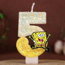 ¡Velas con números del 0 al 9 de Bob Esponja! Suministros lindos para decoración de pasteles de cumpleaños de niños, accesorios de fiesta de dibujos animados y anime - Para niños, ideal para cumpleaños temáticos, decoración de pasteles y recuerdos de fiesta, ¡un éxito para los niños que aman a Bob Esponja! - Multicolor - Ver 23