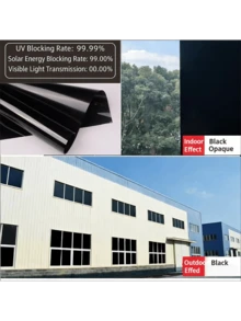 Pellicola adesiva per finestre argento unidirezionale, privacy di giorno, controllo del calore, anti-UV, effetto specchio, adesiva statica per vetri - Multicolore - Visualizzare 10