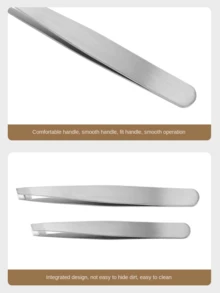 Men's High Precision Stainless Steel Eyebrow Tweezers, Eyebrow Hair Removal Tool, Eyebrow Trimmer, Small Pliers Stainless Steel Facial Hair Removal Tool - Multicolor - View 3