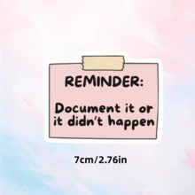 Sticker - "If It's Not Recorded, It Didn't Happen" Humorous Sticker, Suitable For Car Bumpers, Laptops, Motorcycles And Water Bottles - Made Of Durable Polypropylene School Supplies - Multicolor - View 8