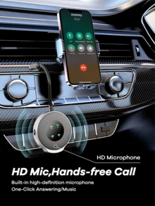 REMAX Universal Mini Bluetooth Adapter; 2-In-1 Bluetooth Receiver & Transmitter; Instantly Make Wired Devices Wireless For Car/TV/Speaker;Built-In HD Mic For Hands-Free Calls & Music & Navigation; Portable Plug & Play;Car Accessories; Car Stuff; Car Essentials; - W11 - View 7