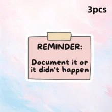 Sticker - "If It's Not Recorded, It Didn't Happen" Humorous Sticker, Suitable For Car Bumpers, Laptops, Motorcycles And Water Bottles - Made Of Durable Polypropylene School Supplies - Multicolor - View 10