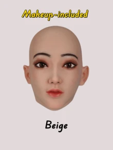 Silicone Mask Full Makeup Cosplay Head Mask Beauty Mask Silicone Crossdresser Head-Mounted Beautiful Exquisite Makeup Mask With Realistic Skin Texture For Halloween, Masquerade Party,Cosplay,Cross-Dressing,Transgender, - Multicolor - View 15