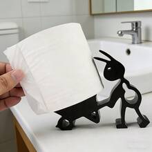 1pc Creative & Practical Tissue Box Holder - 3D Printed Cute Modern Ant Shaped, Lively Animal Design Toilet Paper Dispenser, This Elegant Tissue Box Adds Humor & Style To Bathroom Space, Suitable For Home Decor, Office Restroom Or Any Washing Area, Ideal Creative Gift For Home Bathroom - Black - View 2