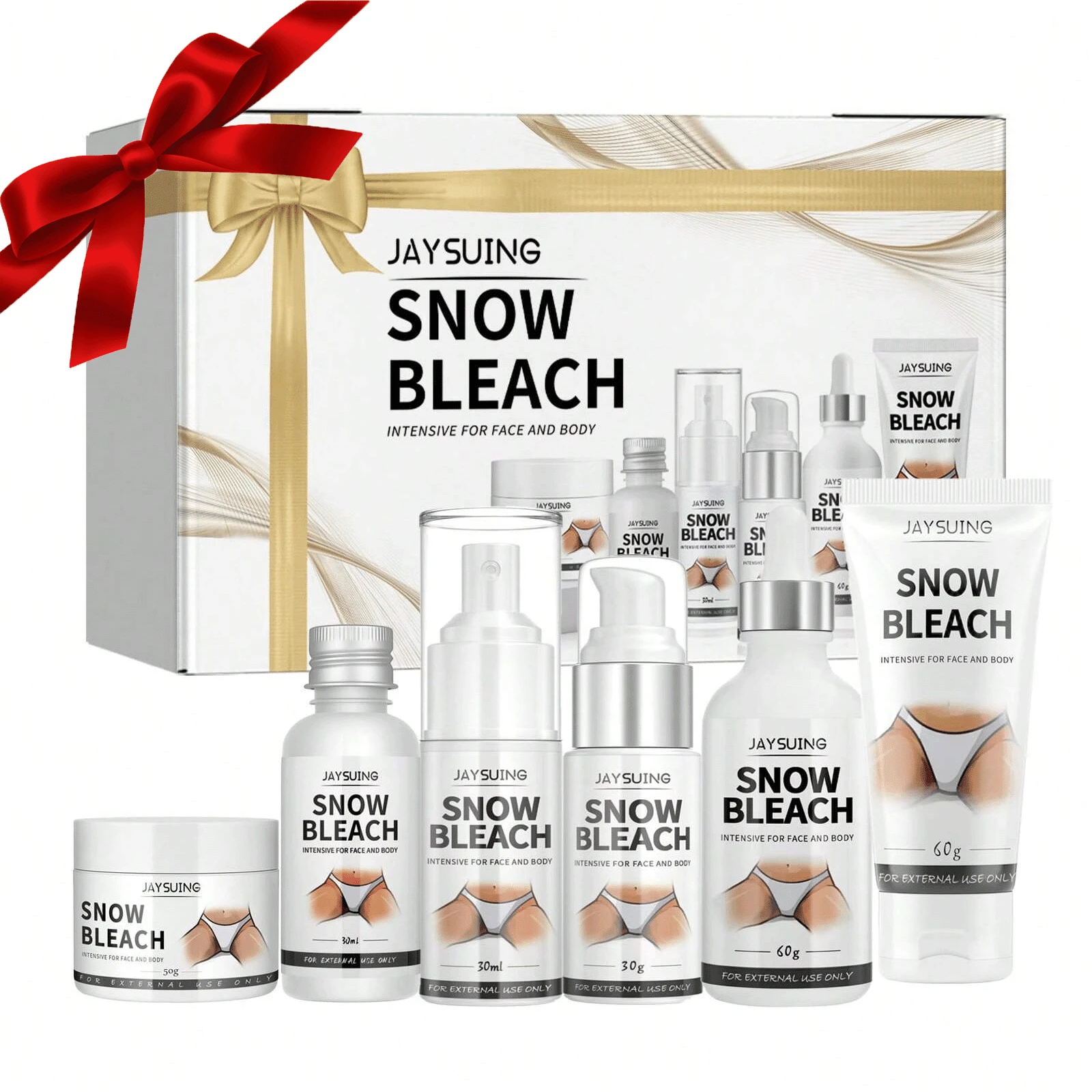 JAYSUING 6pcs Whitening Set,Underarm Whitening Cream,Lightening Armpit,Joint,Thigh And Butt Blackness,Christmas Gifts Sets For Women,Body Lotion For Girlfriend And Mom,Travel Essential,Body Care Cremas - 彩色 - 查看 1