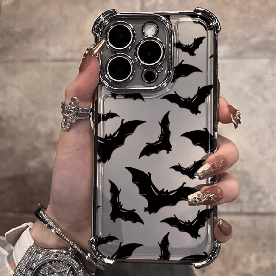 Funda para teléfono adecuada para iPhone 17 aire/16E, 14/15/16plus, 17/16/15/14/13/12/11 Pro/ProMax, para Samsung galaxia A03/A03core/A03S/A04/A04E/A05/A05S/A06/A12/A13/A15/A16/A24/A25/A32/A34/A35/A54/A55, Note10/Note10plus/Note20/Note20Ultra, S20/S20FE/S20PLUS/S20Ultra/S21/S21FE/S21PLUS/S21Ultra/S22/S22PLUS/S22Ultra/S23/S23FE/S23PLUS/S23Ultra/S24/S24FE/S24PLUS/S24Ultra Funda para teléfono, funda suave de TPU, se siente bien al sostener, personalidad simple, adecuada tanto para hombres como para mujeres, borde anti-caída en las cuatro esquinas, marco electrochapado, disponible en múltiples colores. - Plateado - Ver 1