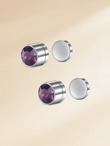 1 par de pendientes de oreja de acero inoxidable, joyas de piercing de oreja falso, aretes falsos de clip para mujeres y hombres, anillos de nariz falsos de 4/5/6/7 mm, anillos de nariz falsos negros para mujeres y hombres, joyas de anillos de nariz sin perforación, aretes de cartílago y hélix