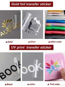 Customized Colorful Transfer Stickers, UV Printing, Personalized Transfer Stickers, Customized Name Label Stickers, Stickers, Name Stickers, Date Stickers, DIY Gifts, Handmade, Handwritten Fonts, Wedding Stickers, Gift Stickers, Raised Hollow Self-Adhesive Logo Labels, Shiny Gold & Silver Transfer Stickers, Company Logo, Suitable For Water Bottles, Lunch Boxes, Personal Items, Glass Cups, Mugs, Gift Boxes Decoration, Multi-Functional - Multicolor - View 7