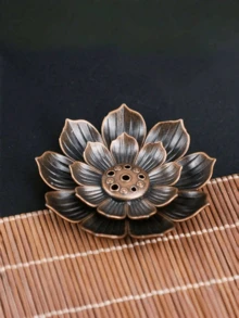 1 Peça Queimador de Incenso de Madeira Sólida de Nogueira Sul-Americana, Suporte para Bastão de Incenso, Queimador de Aromaterapia Interno com Incenso de Sândalo, Decoração de Cerimônia de Chá, Dia dos Namorados, Casamento dos Namorados, Aniversário, Decoração Doméstica, Decoração Zen, Ferramentas de Meditação, Ferramentas de Yoga, Formato Redondo - Multicolorido - Visão 13