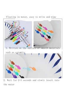 8/12/24/36pcs Magic Water Color Pen Set With Spoon, Floating Ink Water Color Pens, 12 Colors Children Graffiti Tools, Floating Marker Pen Toy Gift, Suitable For 3-12 Years Old Boys Girls, Washable DIY, Educational Toy Colored Pencils, Back To School Supplies (Some Colors Random) - Multicolor - View 10