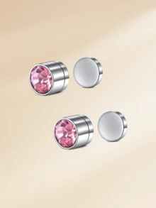 1 par de pendientes de oreja de acero inoxidable, joyas de piercing de oreja falso, aretes falsos de clip para mujeres y hombres, anillos de nariz falsos de 4/5/6/7 mm, anillos de nariz falsos negros para mujeres y hombres, joyas de anillos de nariz sin perforación, aretes de cartílago y hélix