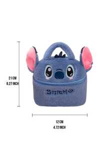 史迪奇蓝色毛绒手提化妆包，蓝色包身配粉色耳朵，大容量，可爱史迪奇卡通印花，毛绒材质，便携提手，完美收纳化妆品，适合日常使用、旅行、休闲、化妆，是史迪奇粉丝、卡通爱好者、年轻女性、学生、上班族的理想之选，也是送给朋友/爱人的精美礼物。 - 史迪仔化妝包 - 查看 10