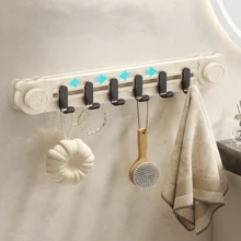 Multi-Purpose Rotating Suction Cup Hook, Bear Stacking Hooks, No Drilling Strong Load-Bearing Bathroom Kitchen Adhesive Hooks