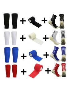 1 Set  Anti Slip And Non Slip Women Men Sport Socks Leg Sleeves Non Slip Soccer Socks Grip Socks, Suitable For Football And Basketball Sports - Nhiều màu - Xem 1