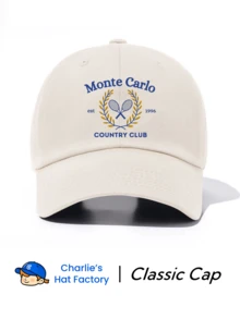 1件 Monte Carlo 印花棒球帽，男士經典款，休閒時尚復古，柔軟吸汗帶，可調節尺寸，輕量防曬，百搭復古爸爸帽，適合戶外運動、日常穿著、聚會與度假，送給家人朋友的完美禮物 - MONTE CARLO - 查看 10