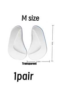 QKC 1 Pair Forefoot Cushion Pads, Soft Insoles, Shock Absorbing, Pressure Relief, Unisex Shoe Inserts - Transparent - View 6