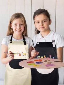 Adjustable Children's Art Apron Set - Waterproof Smock With Pockets, Suitable For Kids' Crafts, Painting, Baking And Cooking - Multicolor - View 7