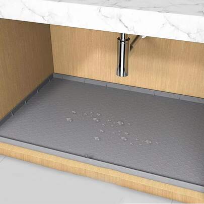 Silicone Sink Mat - Silicone Sink Mat For Shelf Liner Organizer, Kitchen Sink And Bathroom Cabinet Sink Protector Drip Tray. 37" X 22", 34" X 22", 31" X 22", 28" X 22", 25" X 22", 22" X 19" Sink Mats