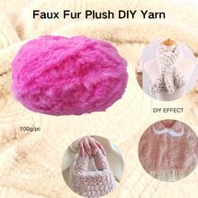 Luxurious Soft Faux Fur Yarn Ball - 100g, Mixed Colors For DIY Knitting & Crochet Projects - 29 - View 6