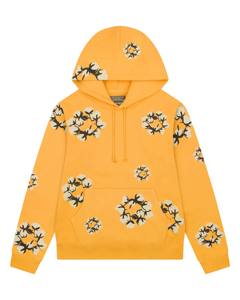 Denim Tears 'the Cotton Wreath' Style Print Hoodie, Long Sleeve Fashion Sweatshirt, Couple Matching Design, Designed For Both Men And Women.Yellow - 黃色 - 查看 1