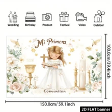 1pc Bohemian Pink Pigeon Baptism Background, Studio Wall Decoration, Suitable For Party Background Environment, Celebration And Birthday Anniversary Decoration, Easy To Use, Suitable For Outdoor Rooms - Multicolor - View 6