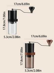 Manual Coffee Grinder, Hand Operated Coffee Bean Grinder, Small Household Coffee Mill For Drip Coffee Maker - Multicolor - View 11