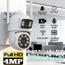 套装包含:400万像素无线智能安防摄像头,2.4GHz/5GHz双频WiFi摄像头,WiFi监控摄像头,双镜头双屏摄像头。功能:355°旋转,USB供电,彩色夜视,AI移动侦测。 - 多色A - 查看 3